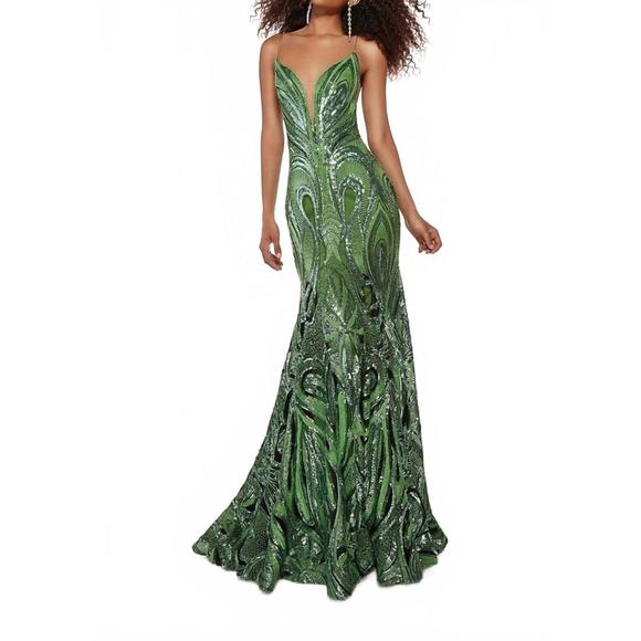 alyce paris green dress Alyce 61571 Prom Dress - Emerald main image 0